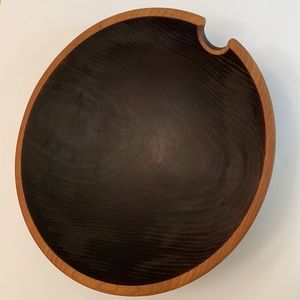 Handcrafted Wood Dough Salad Serving Bowl 12 Inch Diameter